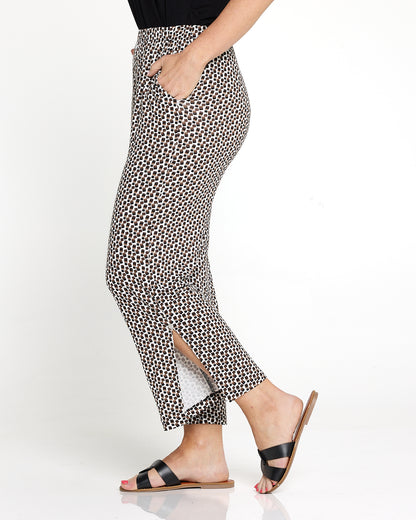 Marlee Soft Jersey Pants - Mocha Print