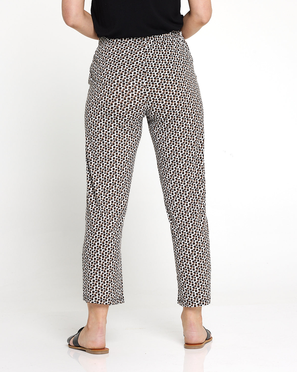 Marlee Soft Jersey Pants - Mocha Print