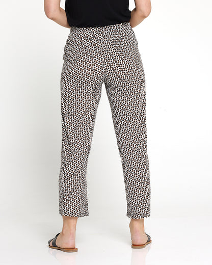 Marlee Soft Jersey Pants - Mocha Print