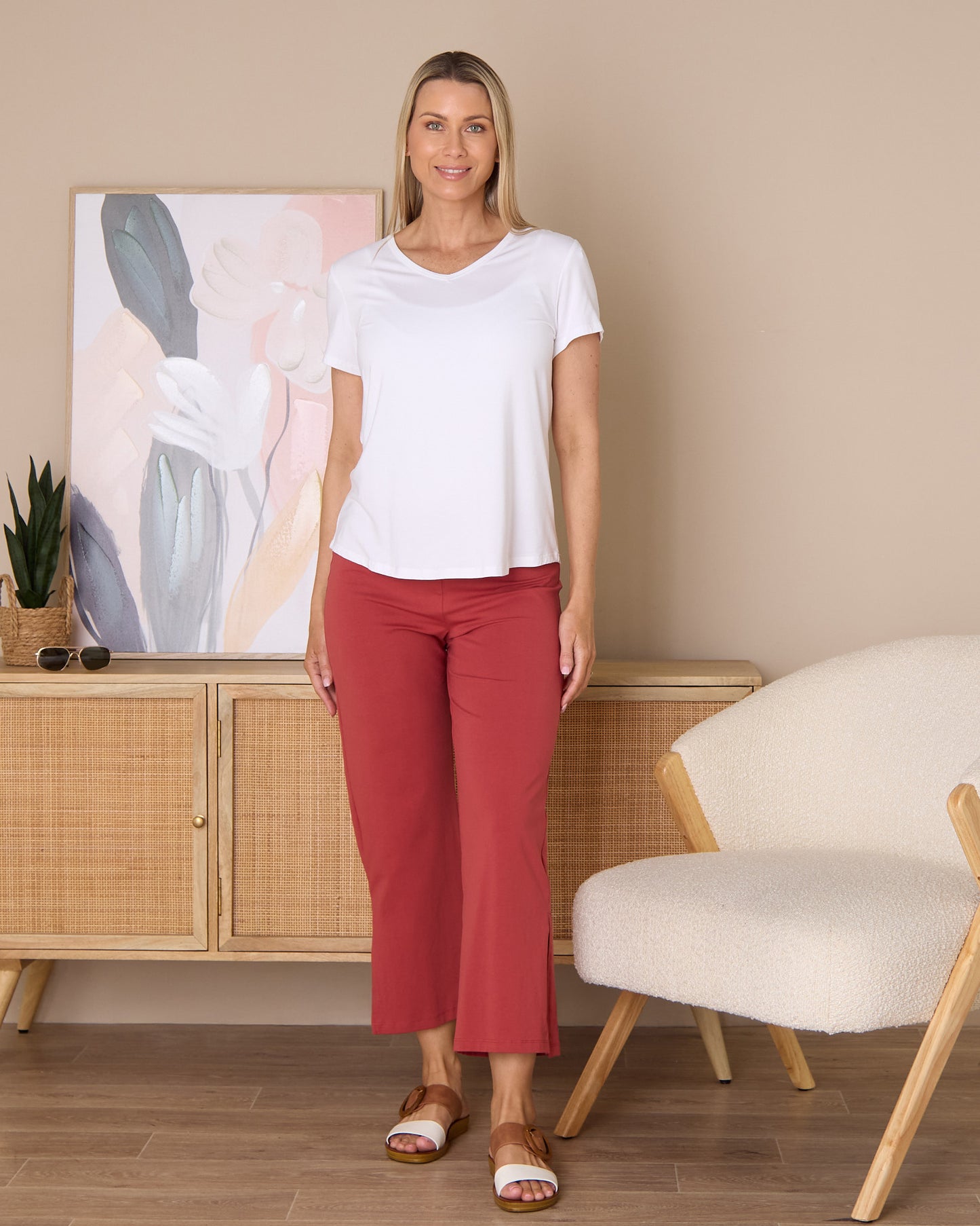 Montana Cotton Pants - Terracotta