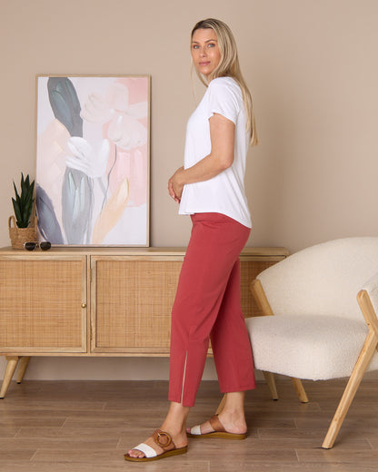 Montana Cotton Pants - Terracotta