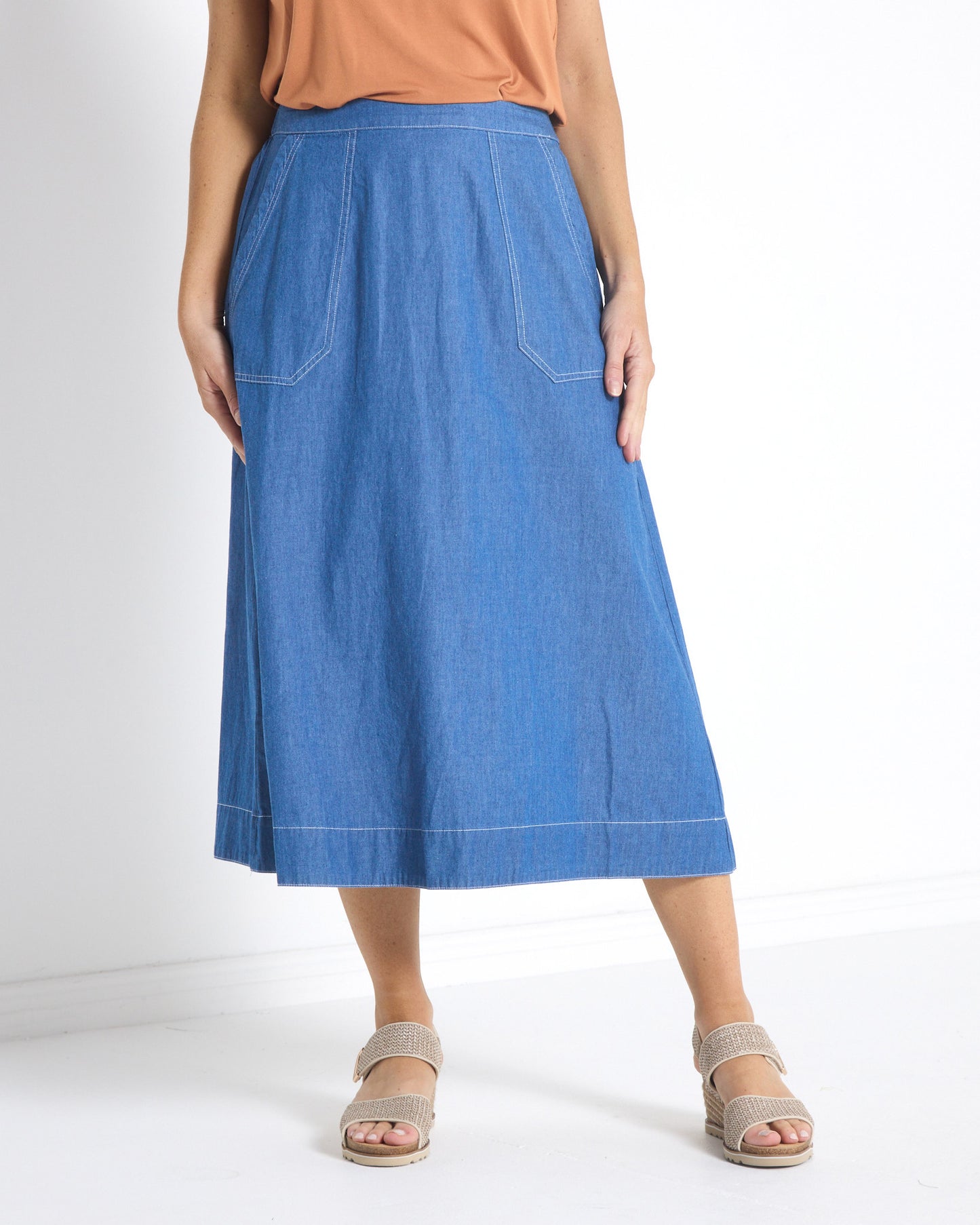 Holland Skirt - Denim Blue