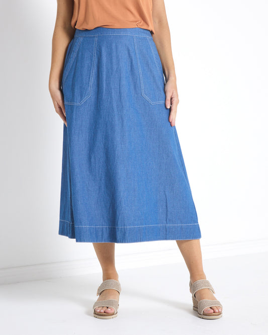 Holland Skirt - Denim Blue