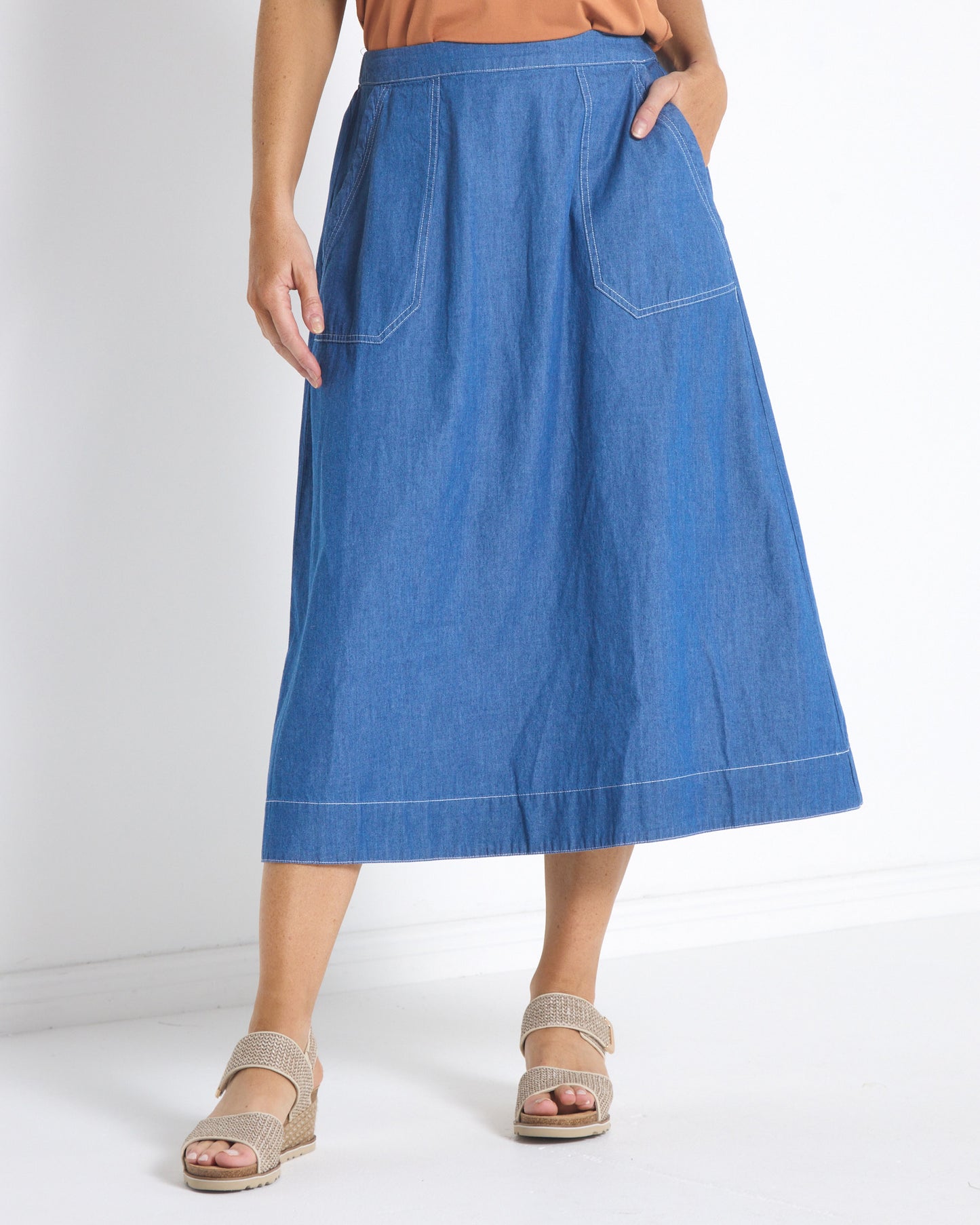 Holland Skirt - Denim Blue