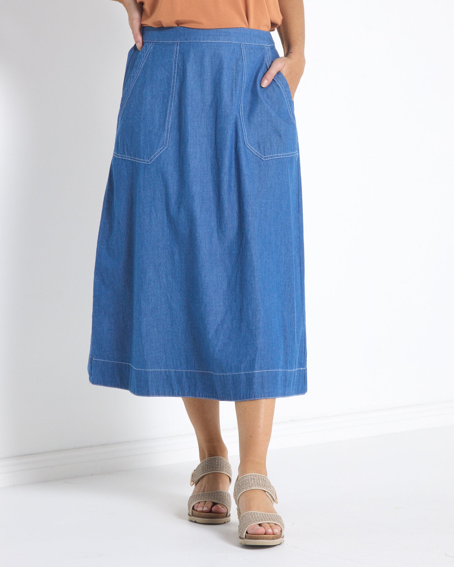 Holland Skirt - Denim Blue