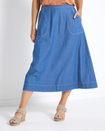 Holland Skirt - Denim Blue
