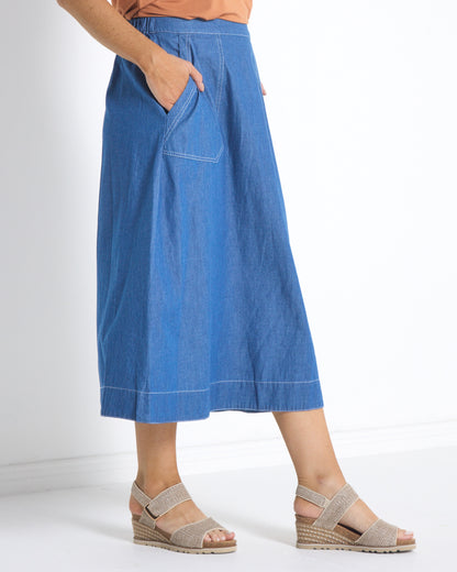 Holland Skirt - Denim Blue