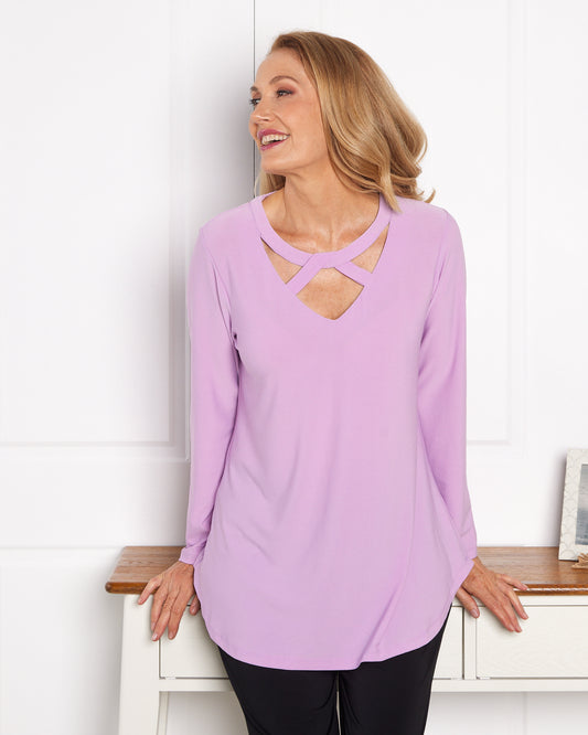 Myra Cut Out Top - Lilac
