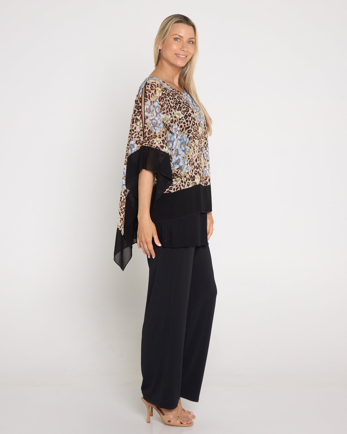 Avery Chiffon Kimono Top - Animal