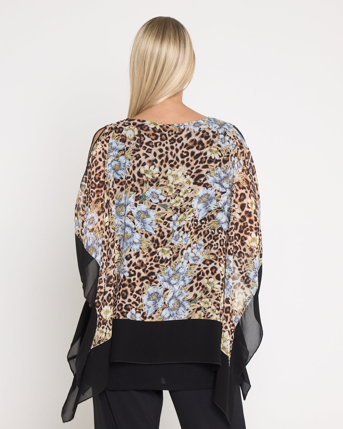 Avery Chiffon Kimono Top - Animal