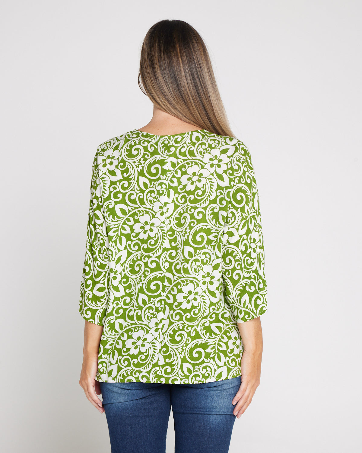 Summer Ease Essential Top - Green Hawaii