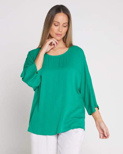 Summer Ease Top - Jade Green