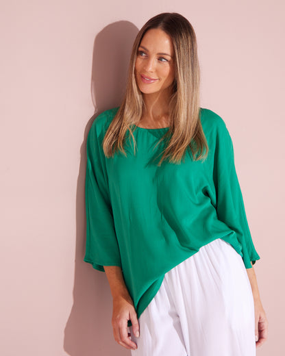 Summer Ease Top - Jade Green