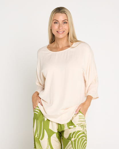 Summer Ease Essential Top - Eggshell