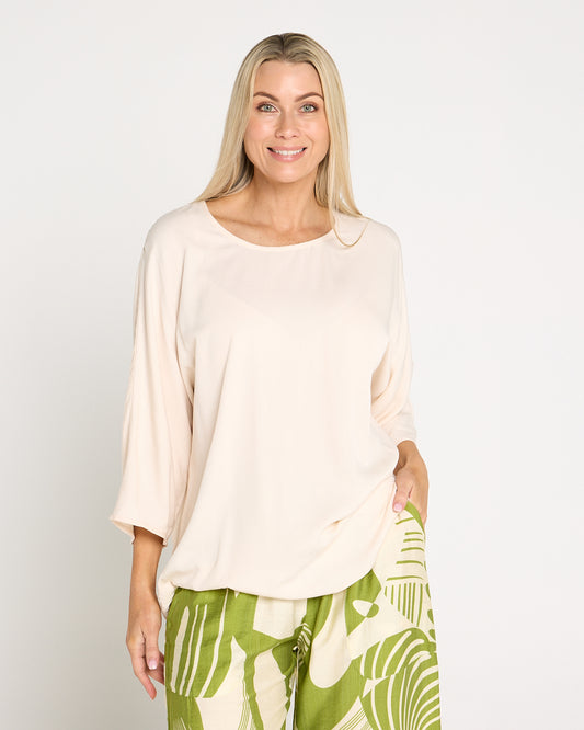 Summer Ease Essential Top - Eggshell
