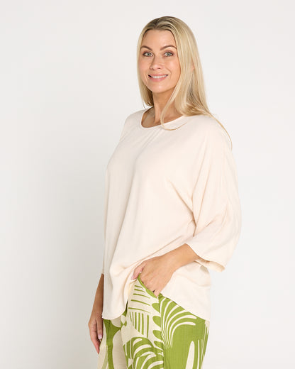 Summer Ease Essential Top - Eggshell
