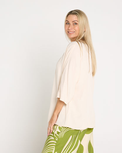 Summer Ease Essential Top - Eggshell