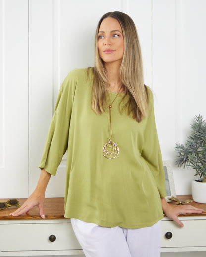 Summer Ease Essential Top - Lime