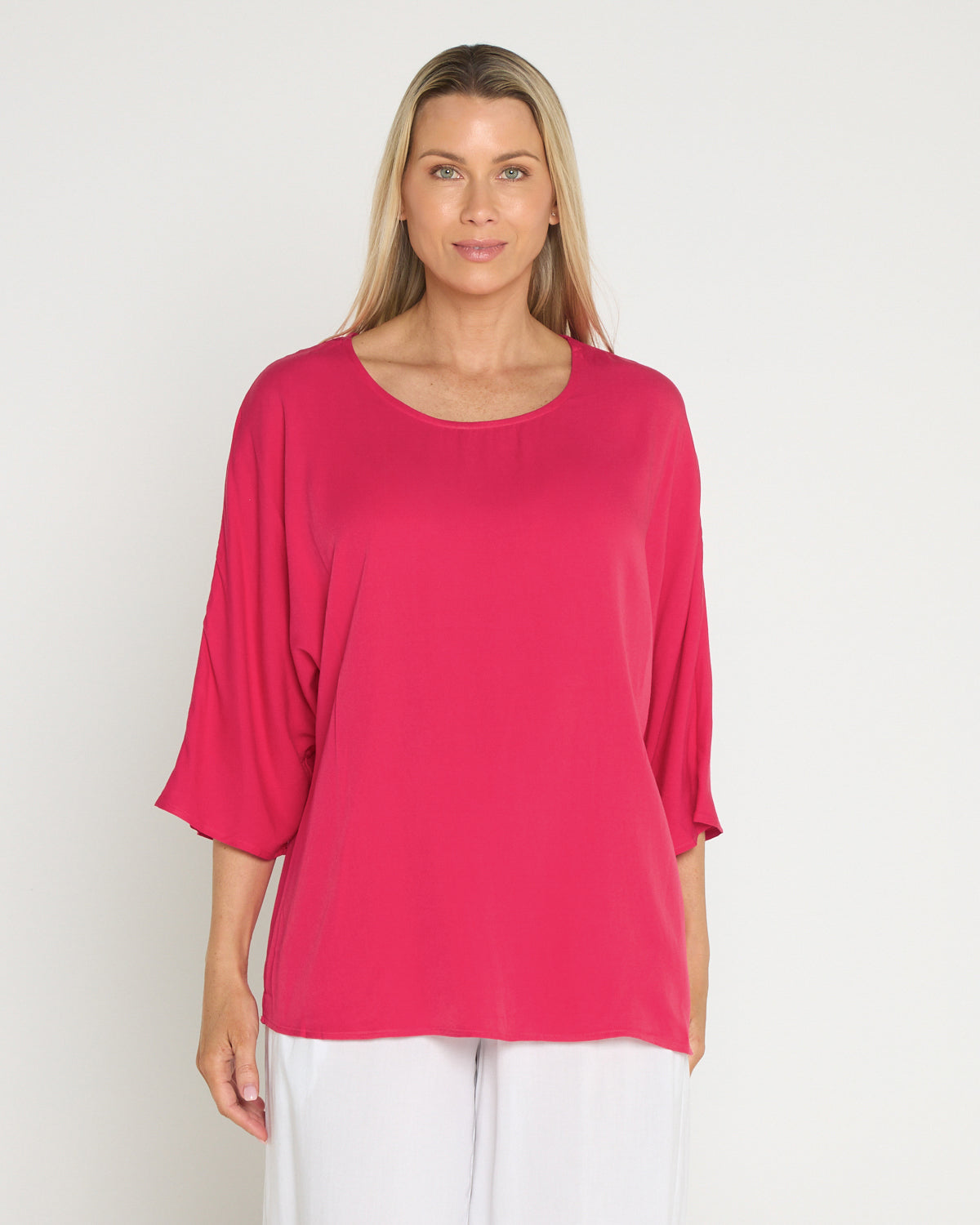 Summer Ease Essential Top - Raspberry