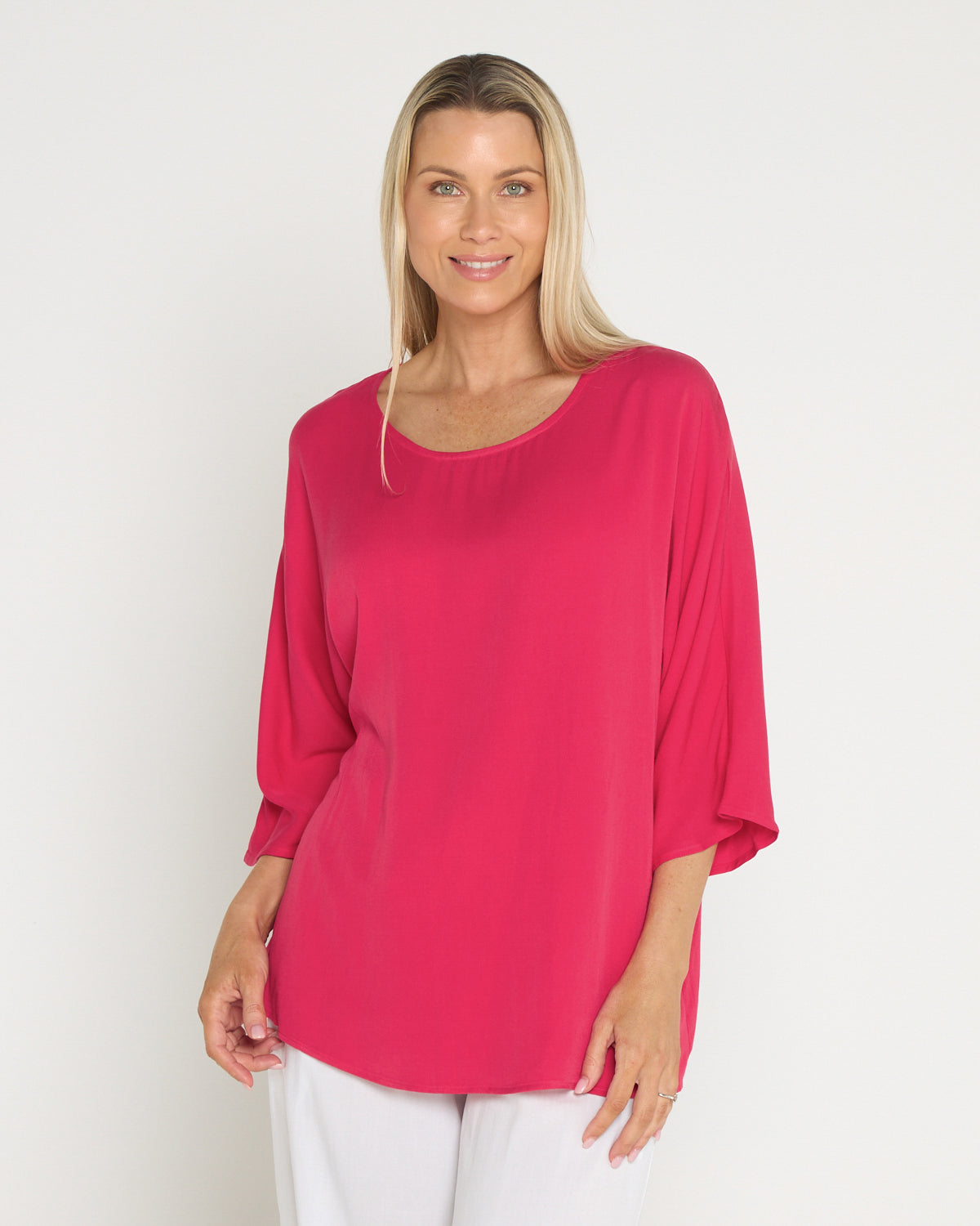 Summer Ease Essential Top - Raspberry