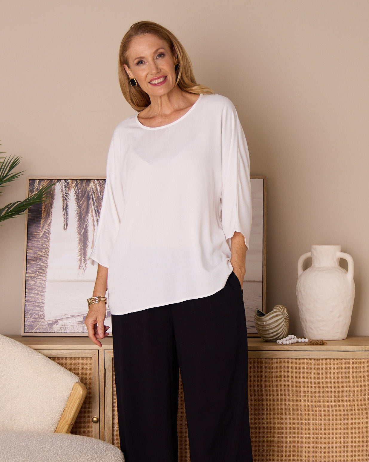 Summer Ease Essential Top - White