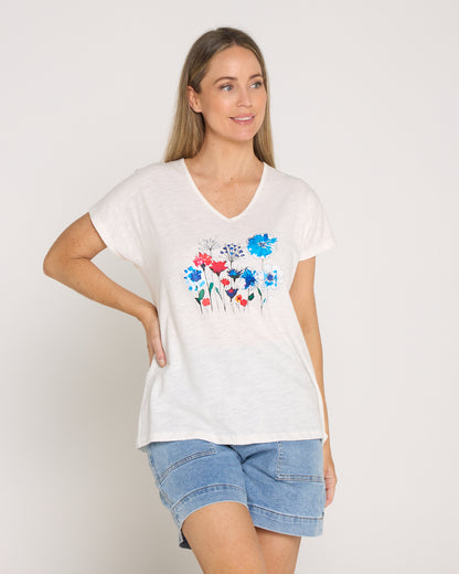 Royal Garden Tee - White