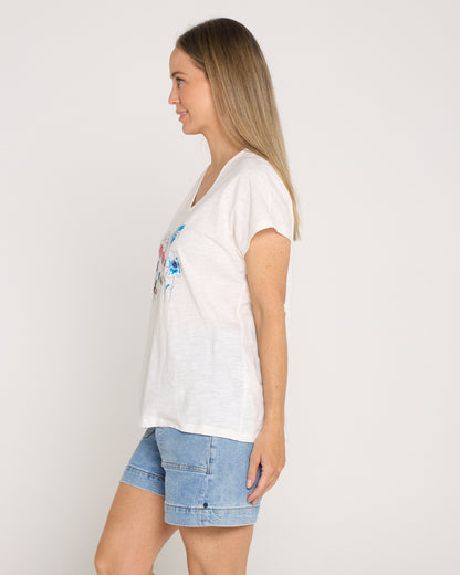 Royal Garden Tee - White