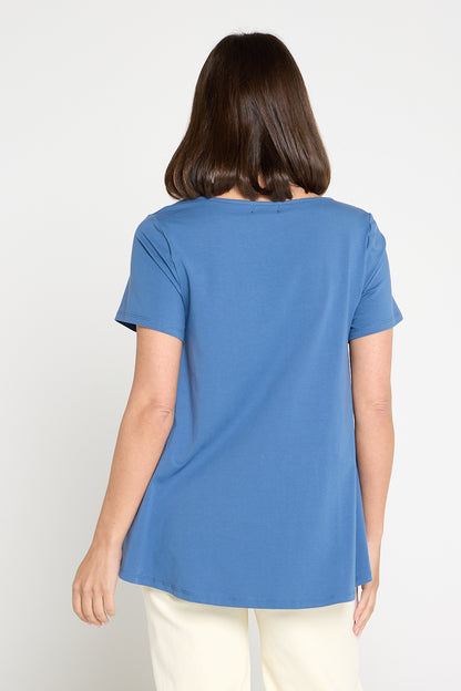 Margie Swing Top - Denim Blue