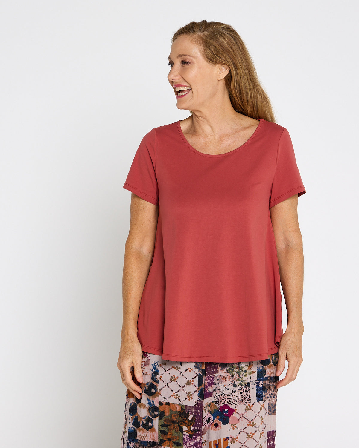Margie Swing Top - Terracotta