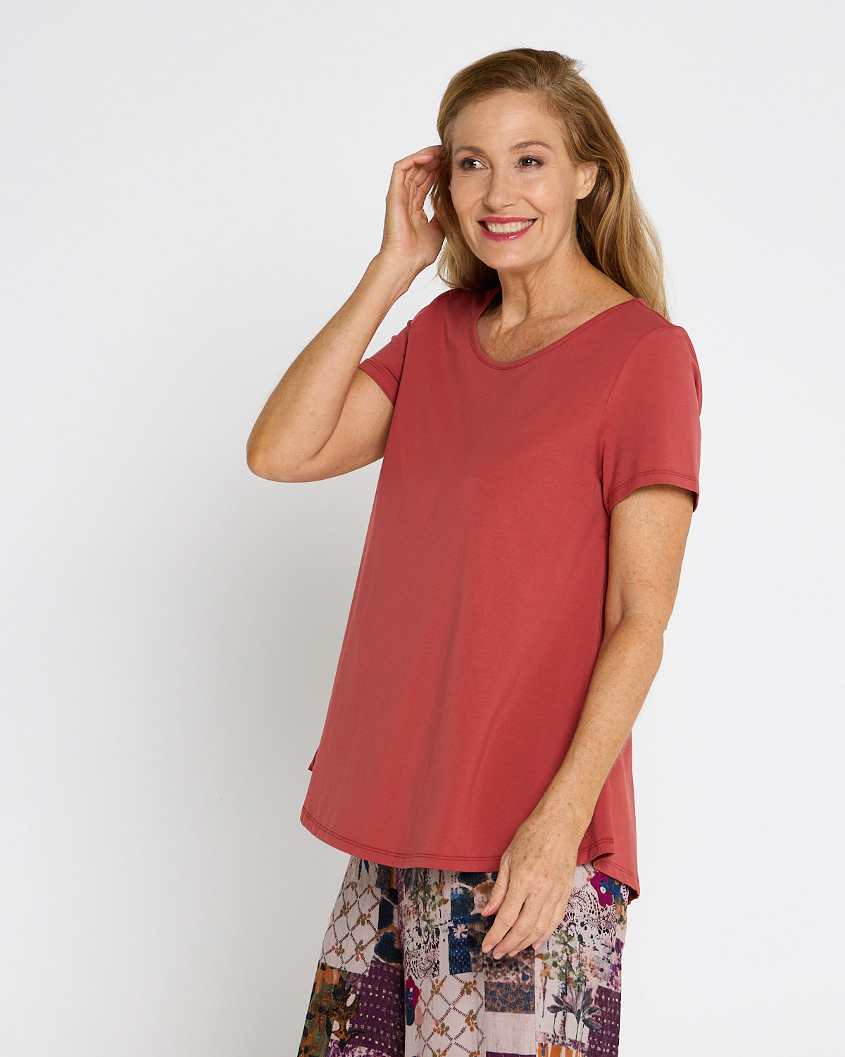 Margie Swing Top - Terracotta
