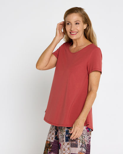 Margie Swing Top - Terracotta