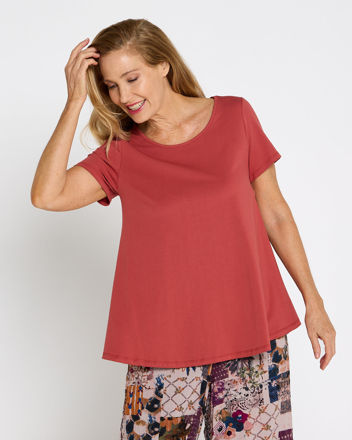 Margie Swing Top - Terracotta