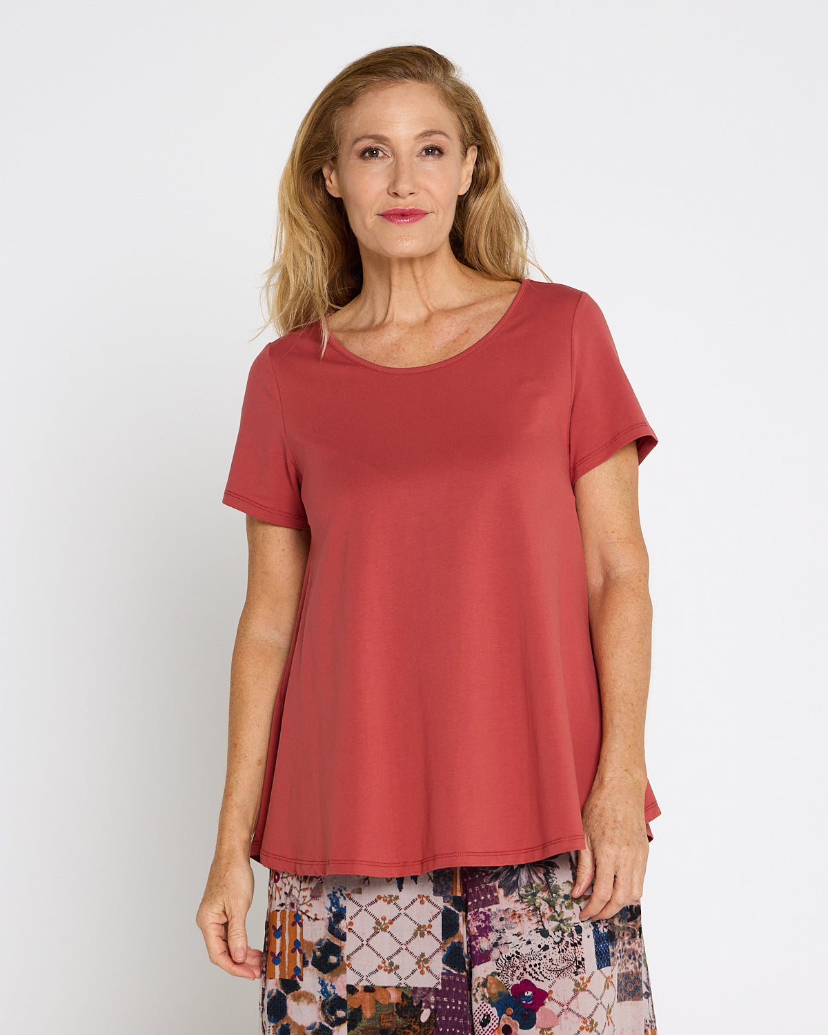 Margie Swing Top - Terracotta