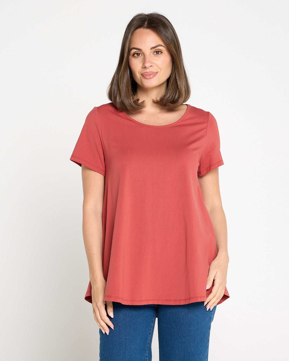 Margie Swing Top - Terracotta