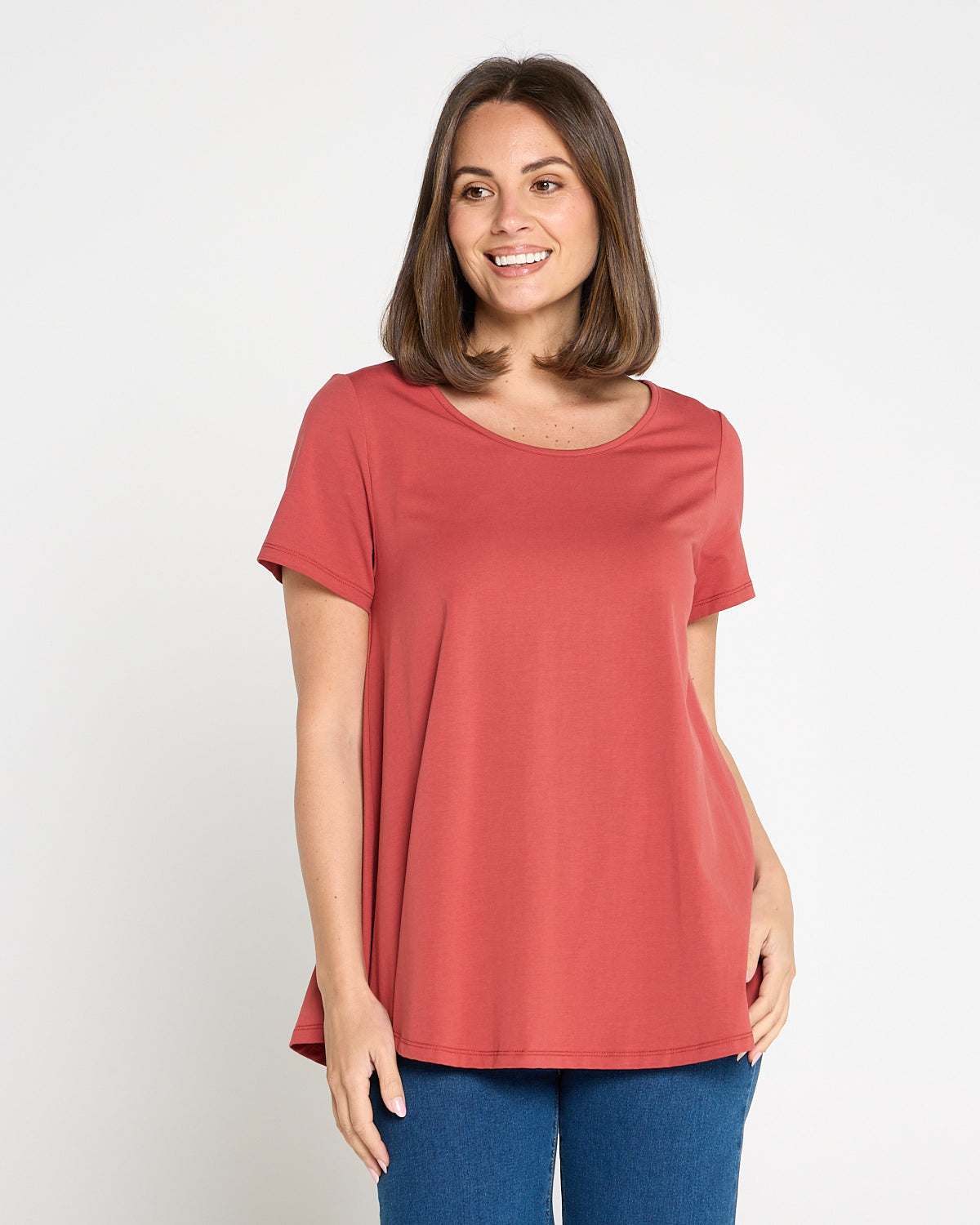 Margie Swing Top - Terracotta