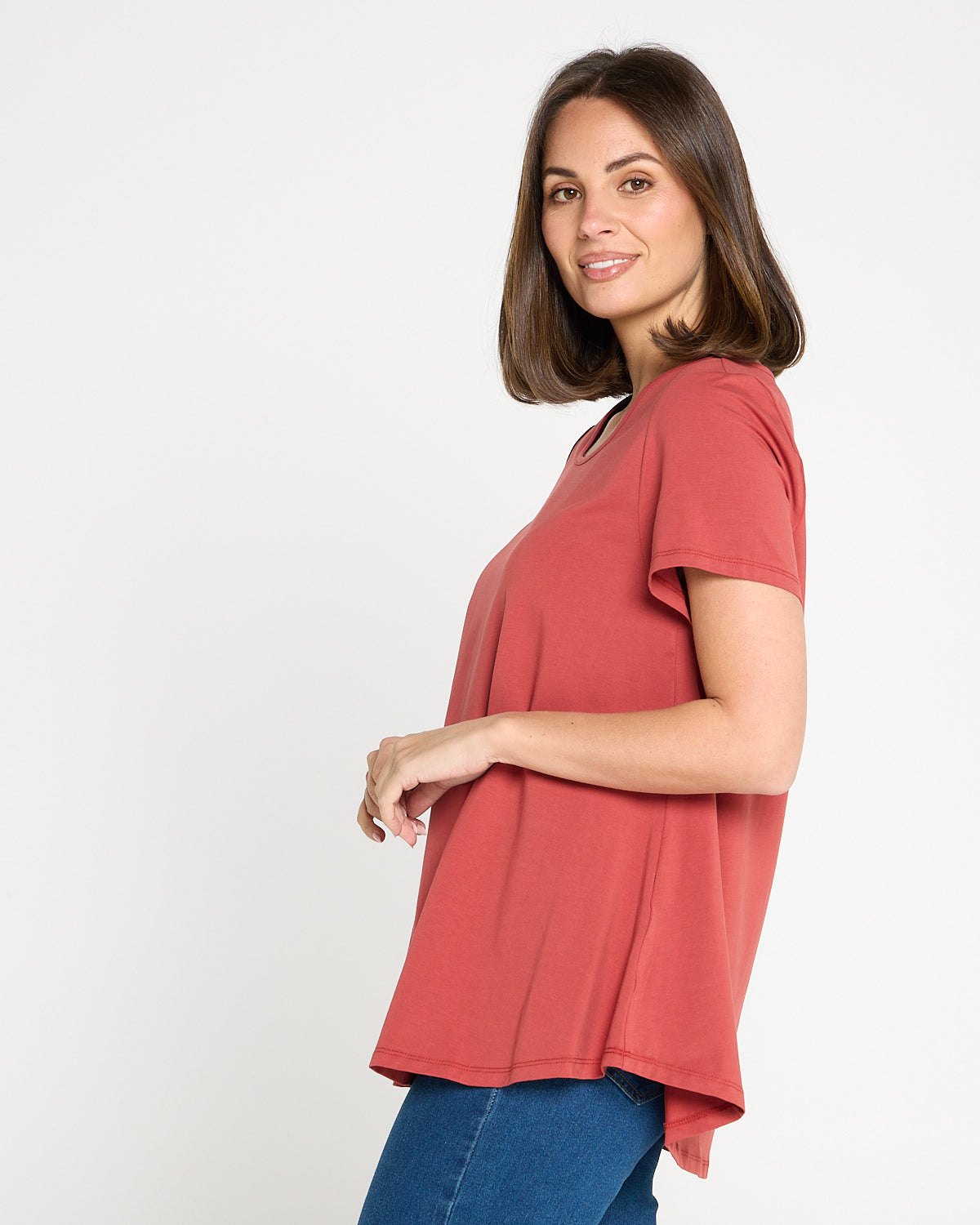 Margie Swing Top - Terracotta