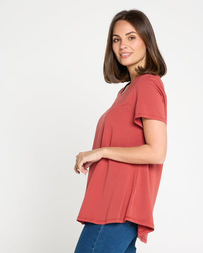 Margie Swing Top - Terracotta