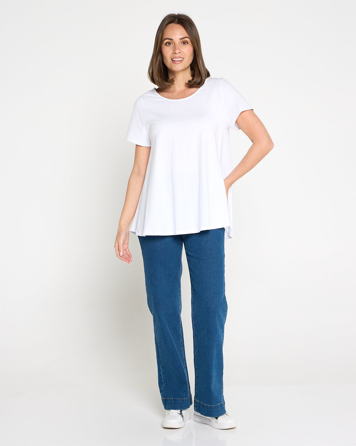 Margie Swing Top - White