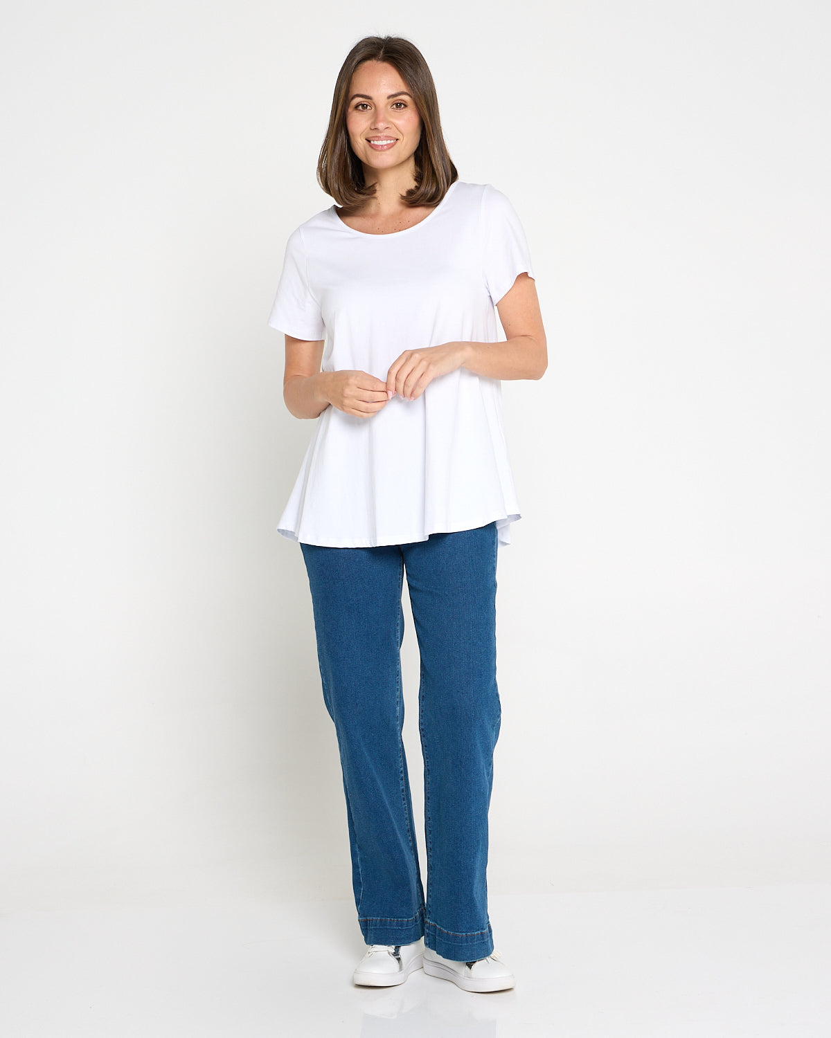 Margie Swing Top - White