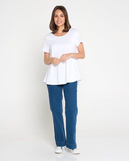 Margie Swing Top - White