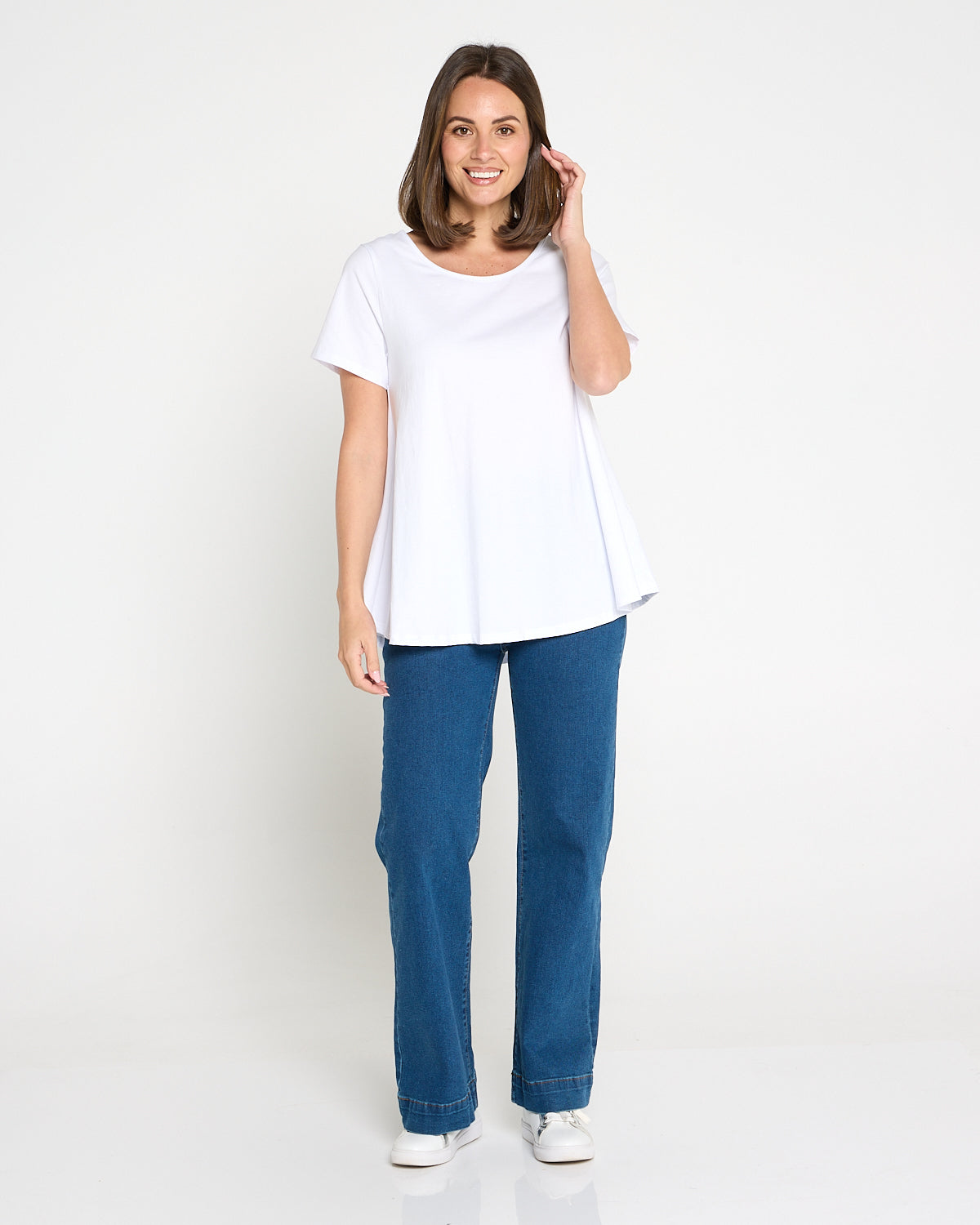 Margie Swing Top - White