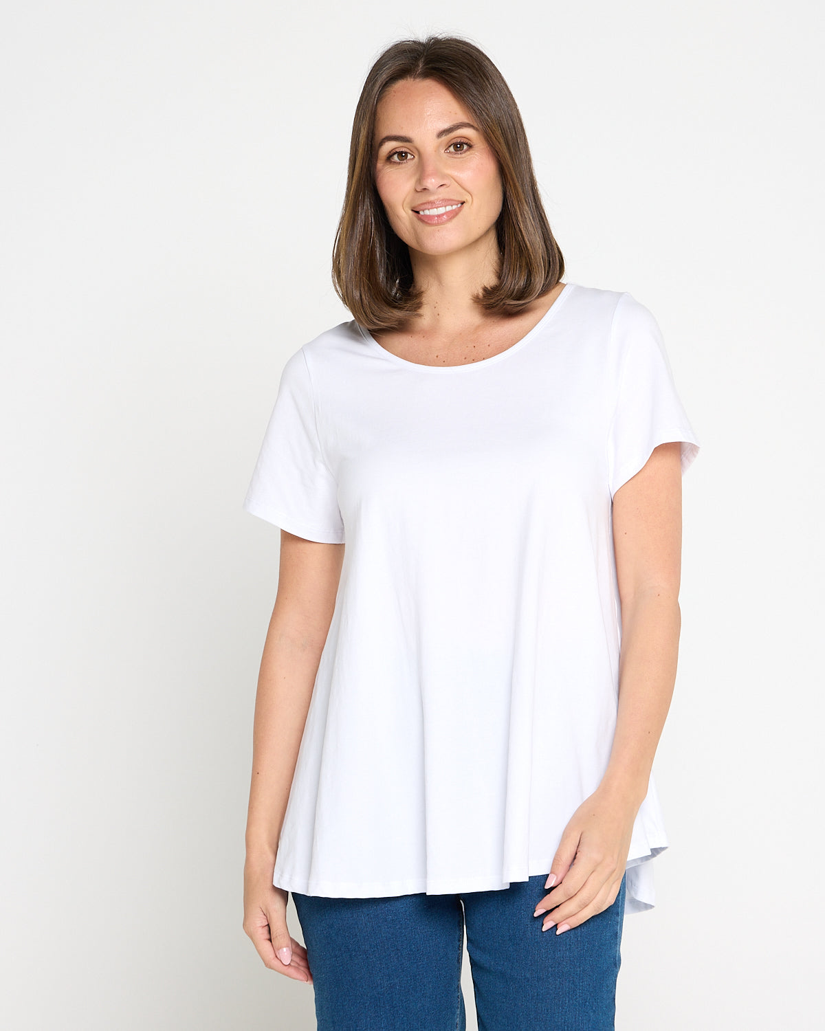 Margie Swing Top - White