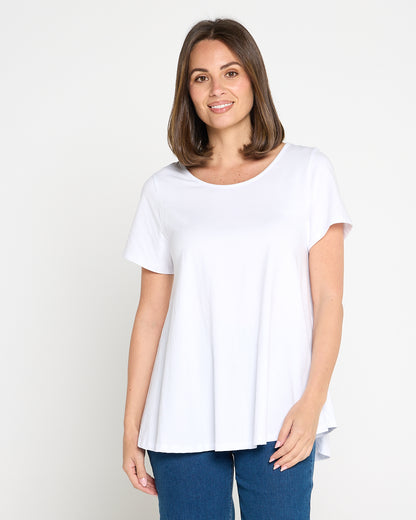 Margie Swing Top - White