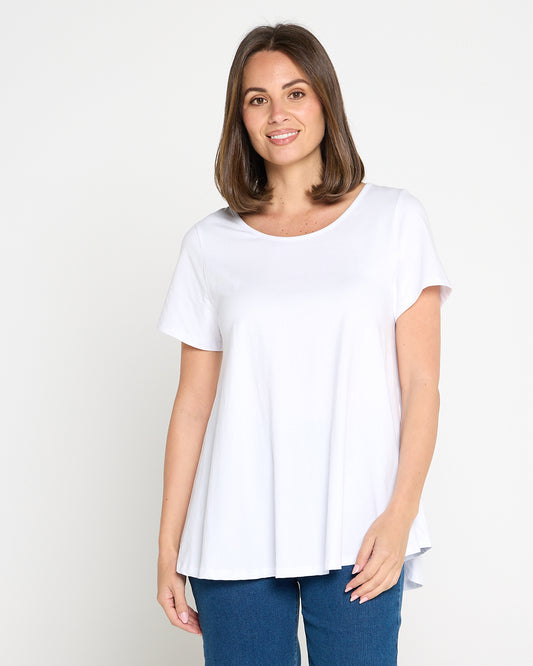 Margie Swing Top - White