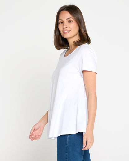 Margie Swing Top - White