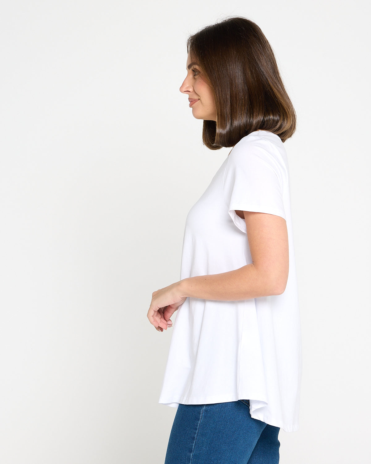 Margie Swing Top - White