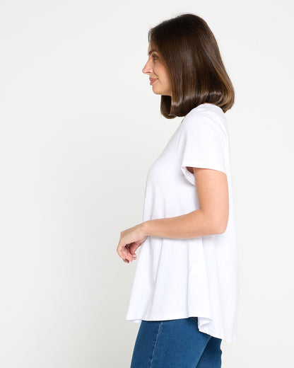 Margie Swing Top - White