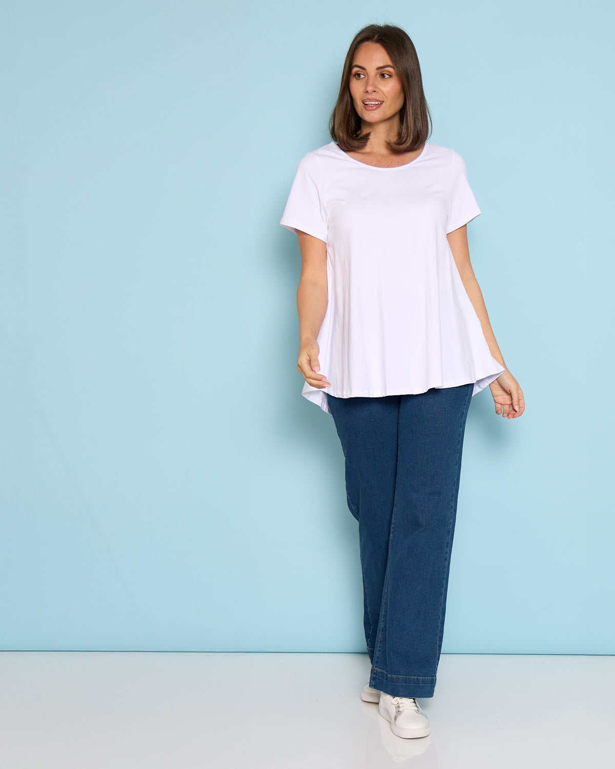 Margie Swing Top - White