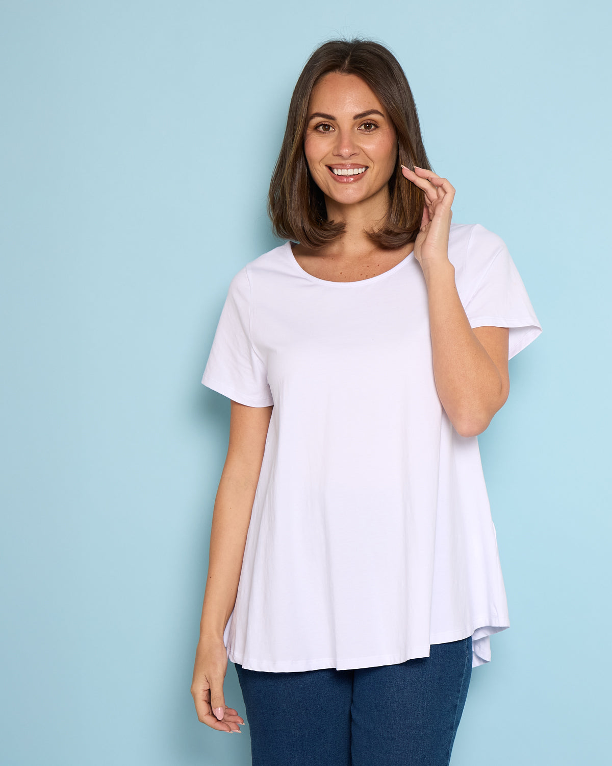 Margie Swing Top - White