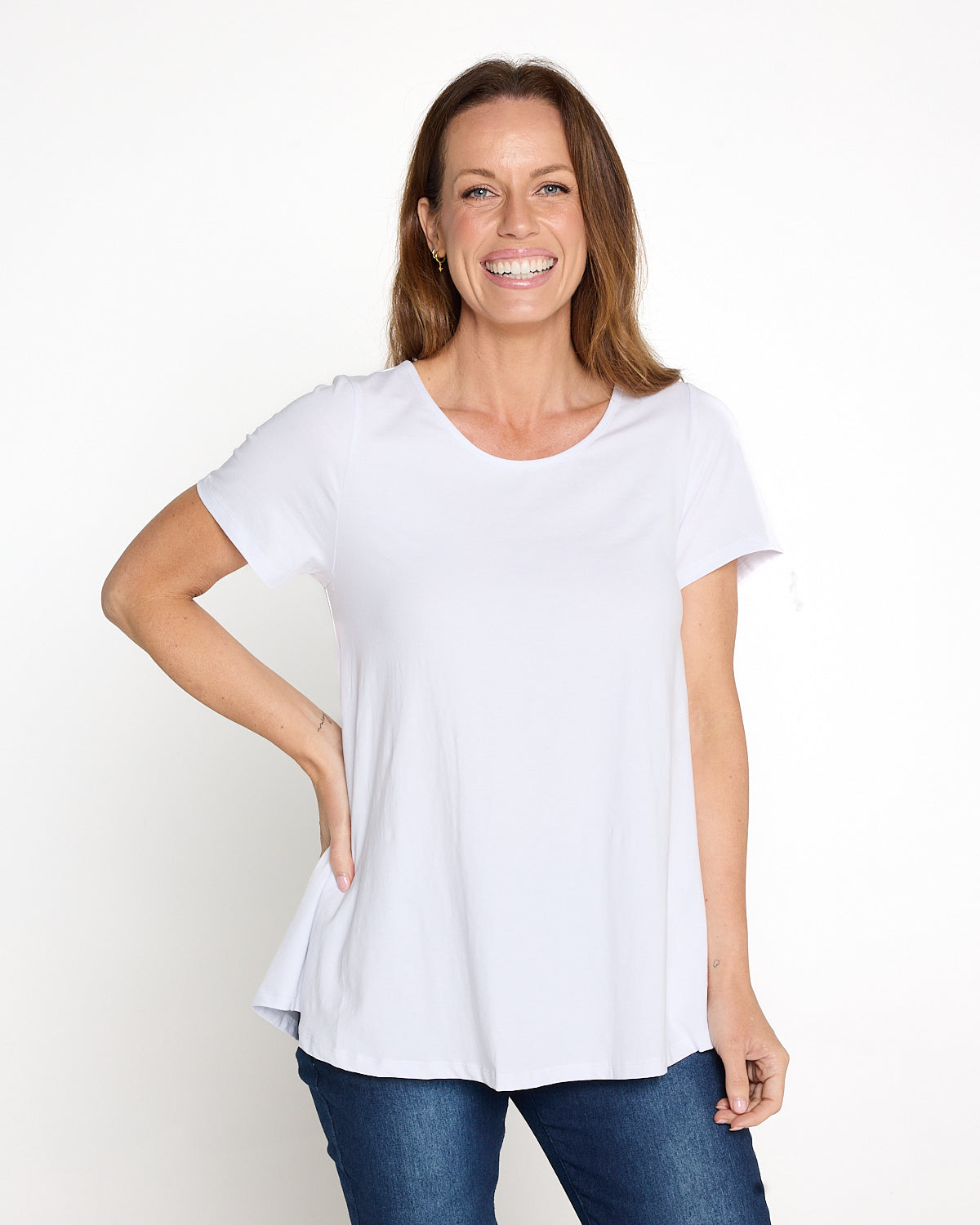 Margie Swing Top - White